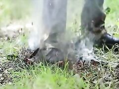 hot bears getting ready for gay war games and engaging in rough sex with muscle gays.