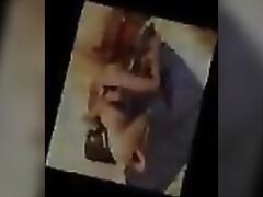 milf seductively watches her husband as he watches a brutal rape porn movie.